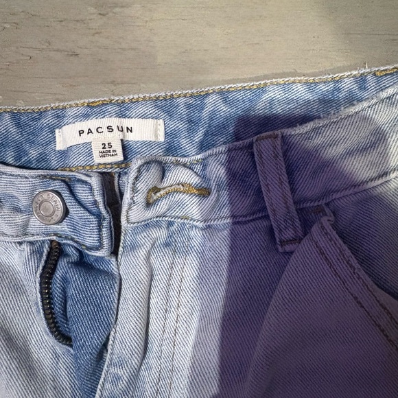 PacSun Light Blue High Rise Ripped Jeans - Picture 3 of 7